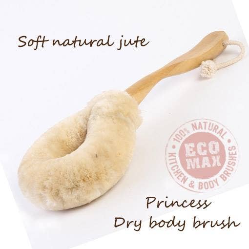 Premium quality (Soft Bristle, Dry Brush) handmade from natural jute, a soft vegetable fiber which is ideal for sensitive skin, more mature skin types and those new to dry body brushing. The long timber handle allows for easy reach over all parts of the body and has a cotton cord for hanging. Dry body brushing is a completely natural way to gently exfoliate, while increasing circulation and stimulating the lymphatic system to help detoxification.