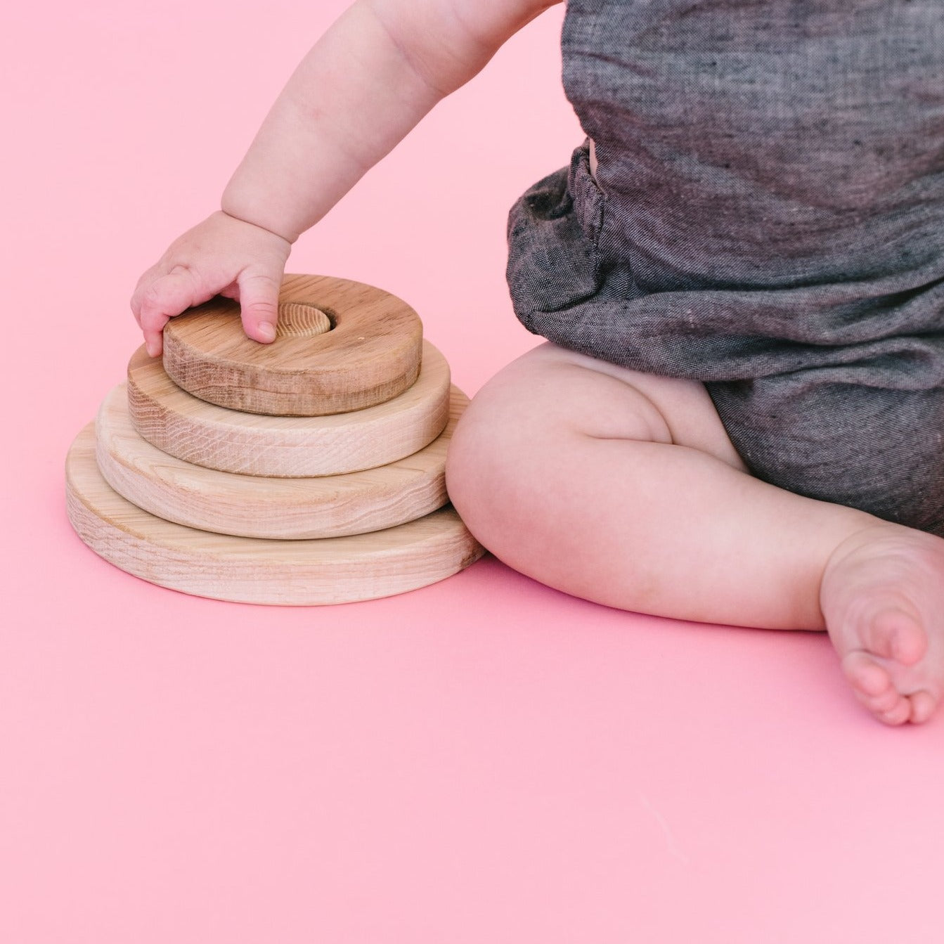 Encourage hand-eye coordination and fine motor skill development with our circle stacking toy.