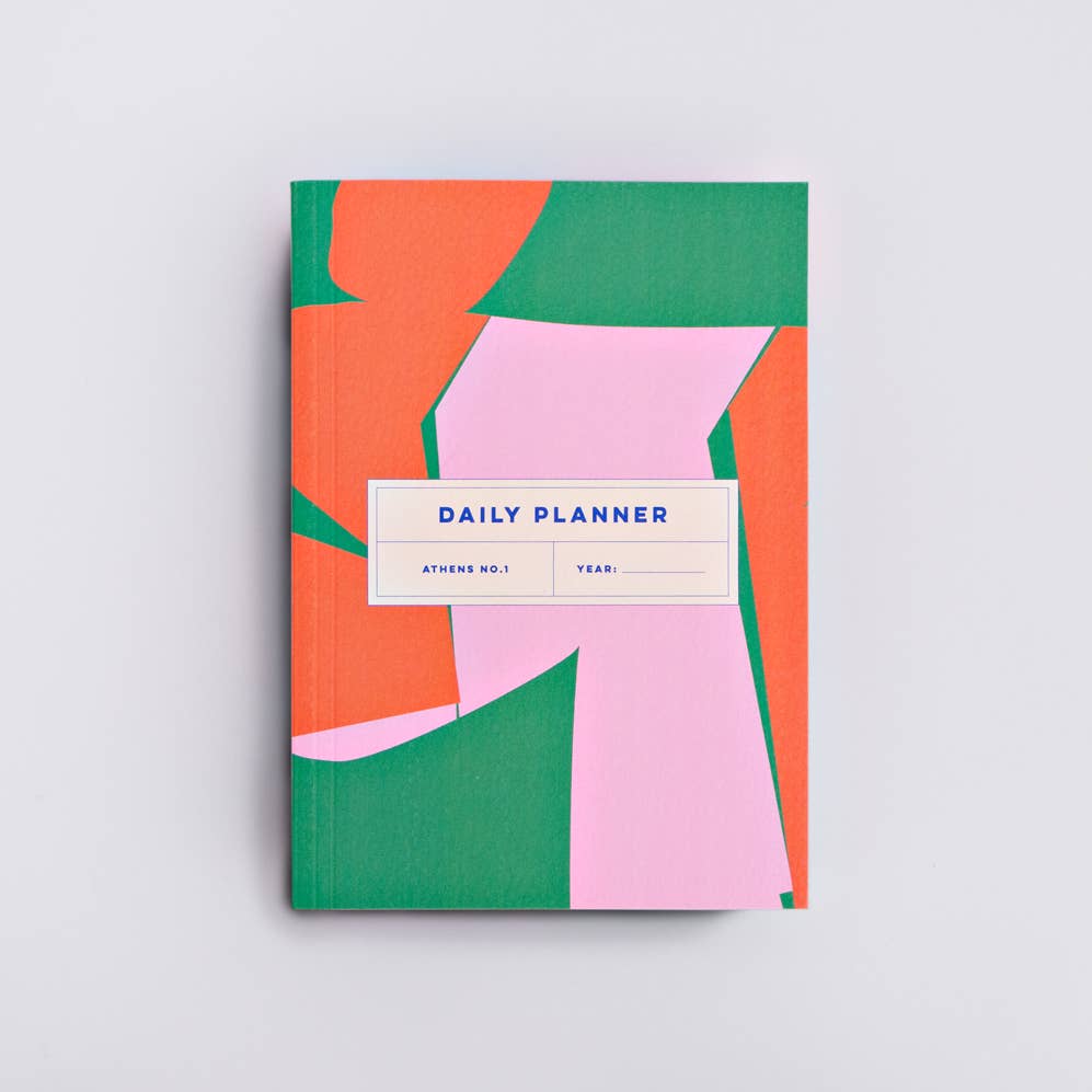 This is a 320 page undated layflat daily planner. It has a day per page for week days, and a page for the weekend - there's 52 weeks in total and it comes with a matching bookmark.