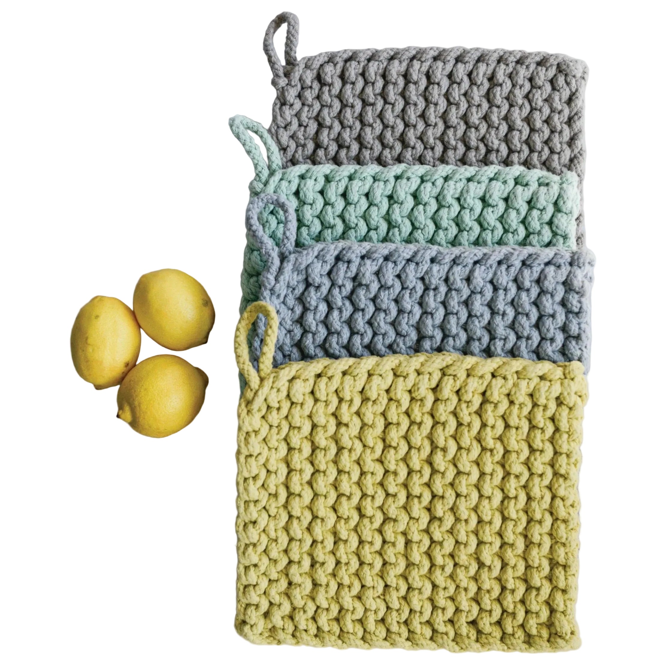 Cotton Crocheted Pot Holder -  4 Colors Available