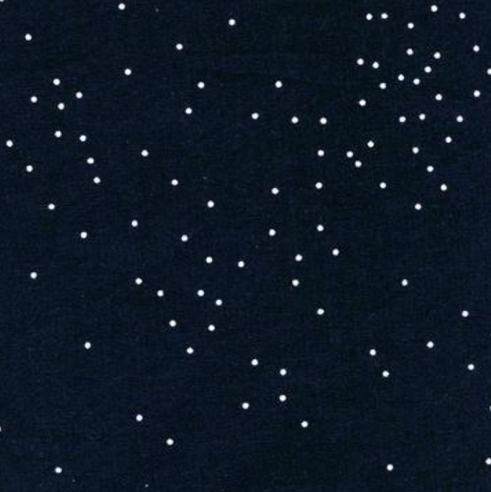 The Sylvie Peter Pan Collar Top - Dark Blue w/ White Dots- SALE