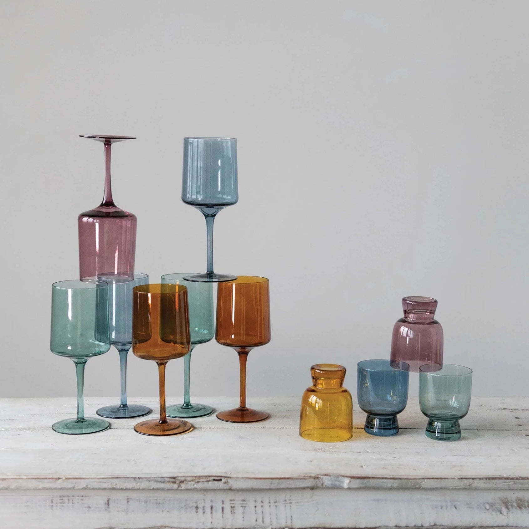 14 oz. Stemmed Wine Glass - 4 Colors