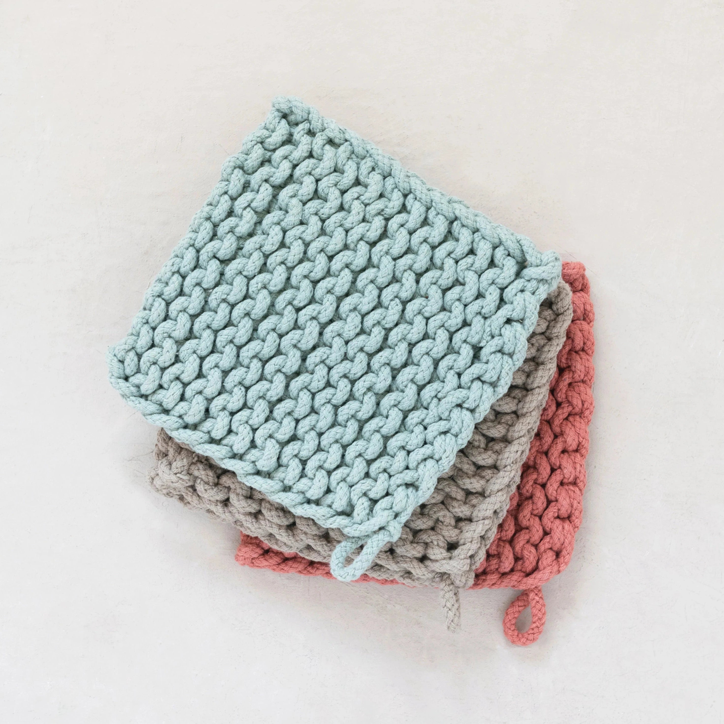 Cotton Crocheted Pot Holder - 3 Colors – Salt & Honey Market