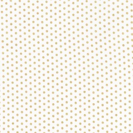 The Sylvie Vintage Shirt- Shimery Gold Polka Dots  - SALE