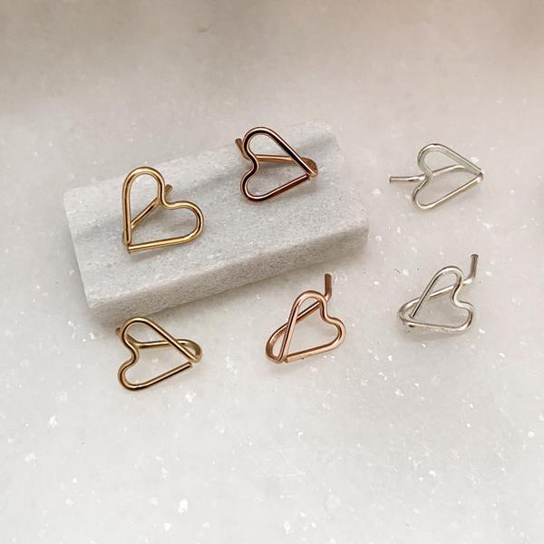 Bobby Pin Heart Earrings