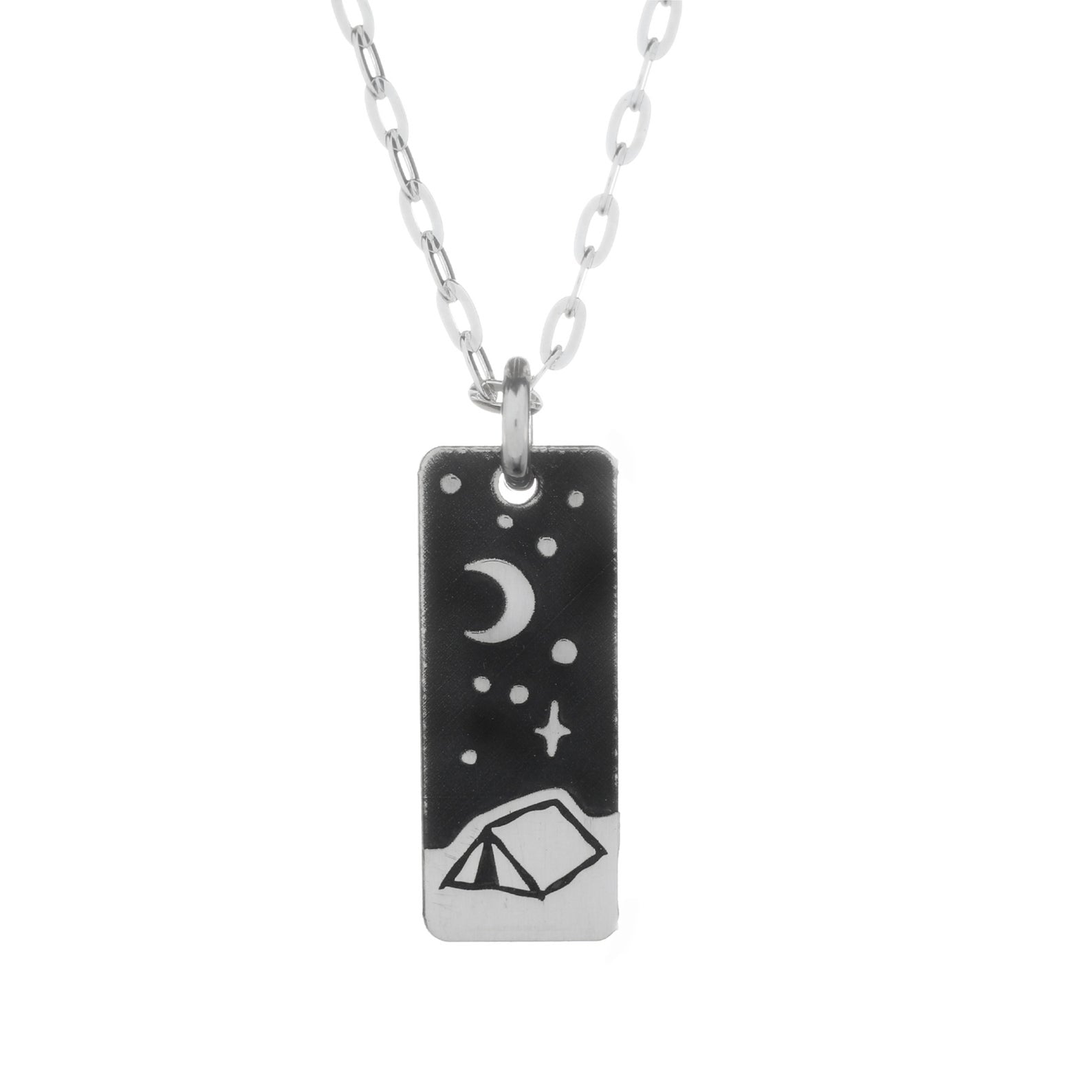 Solid Sterling Silver pendant. Polished finish on the front. Satin finish on the back. Solid Sterling Silver chain.