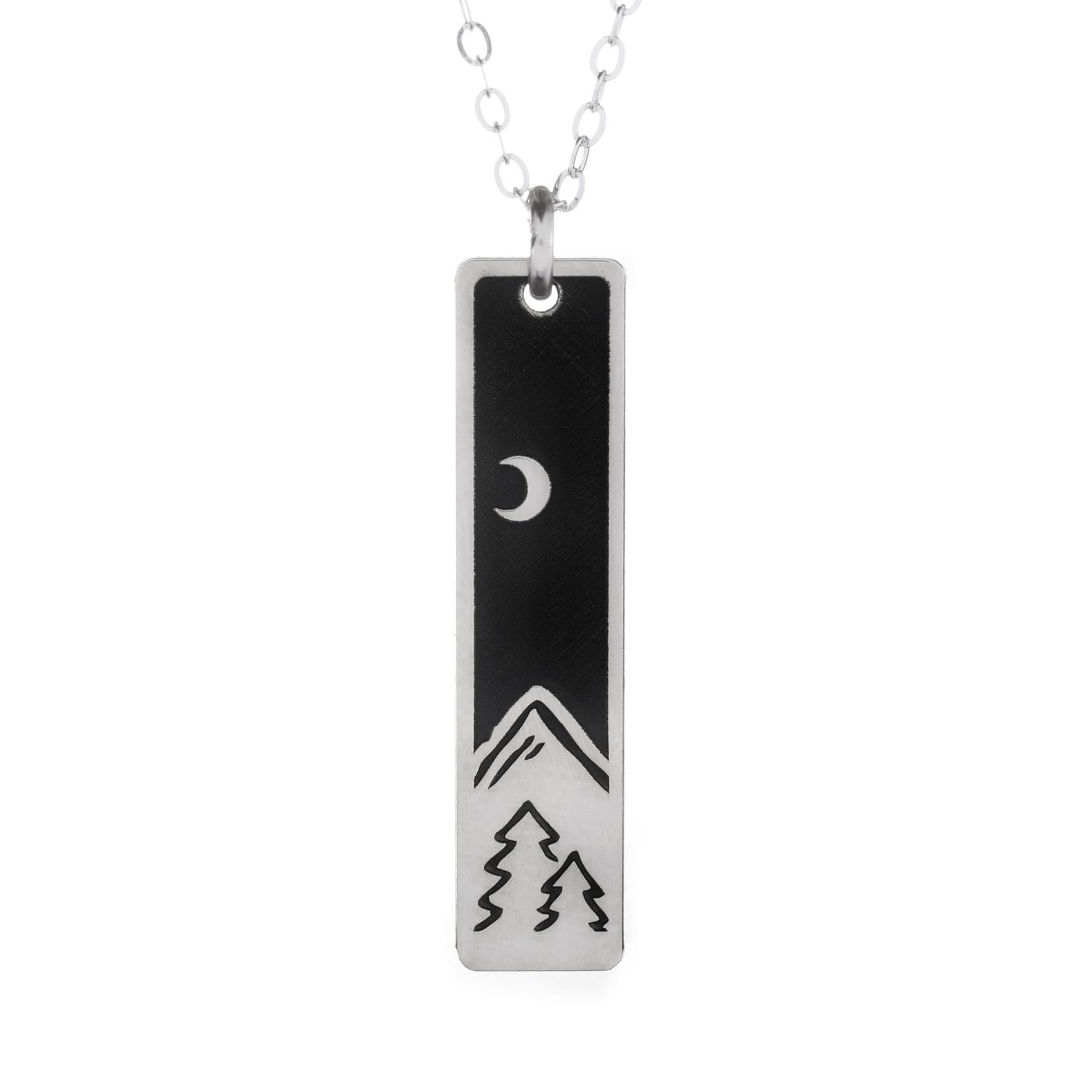 Night Scene Skinny Bar Necklace - The Bearded Jeweler