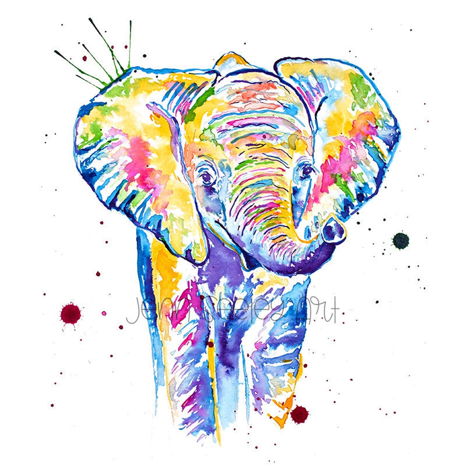 Watercolor Animal Sticker - Jenn Seely