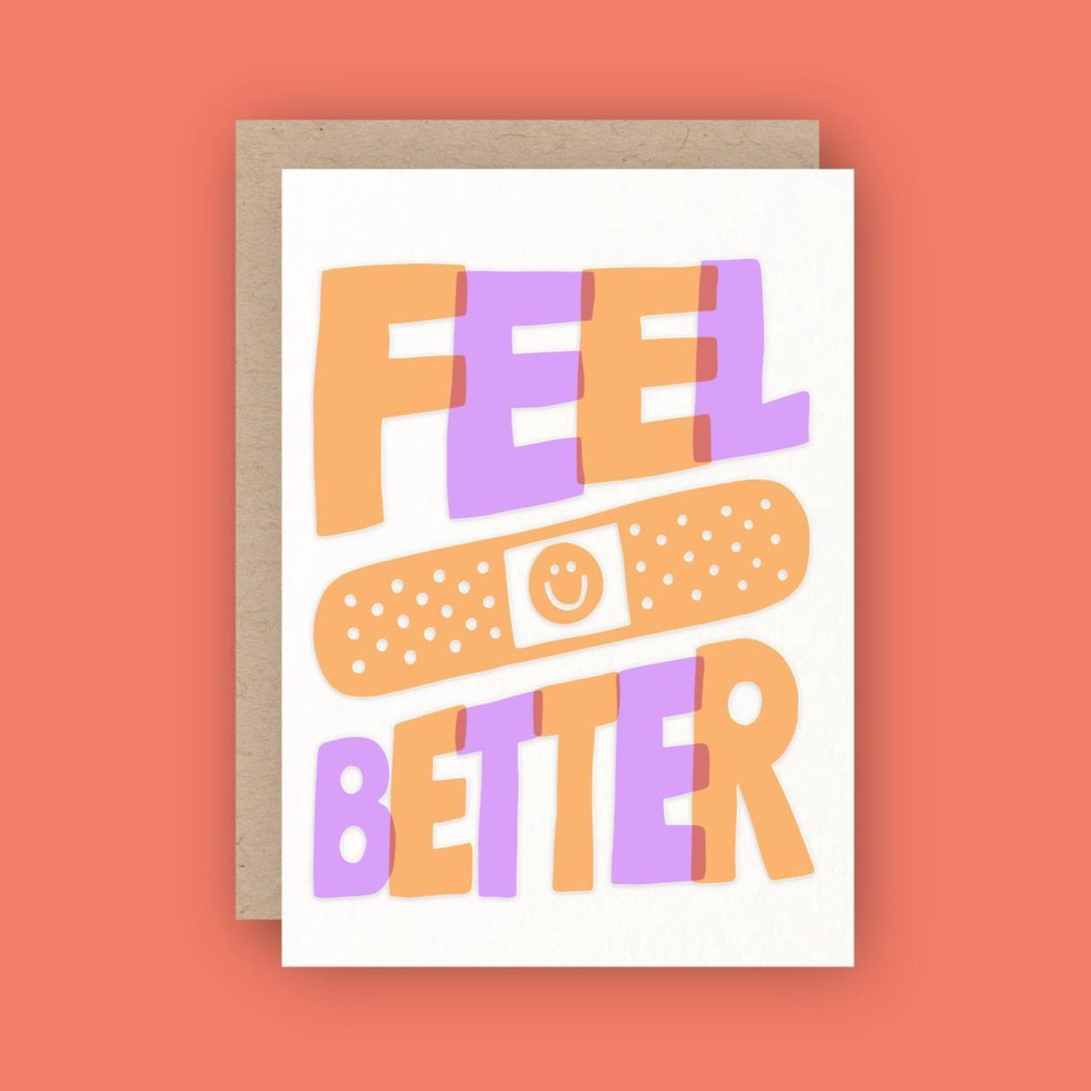 Feel Better Letterpress Greeting Card