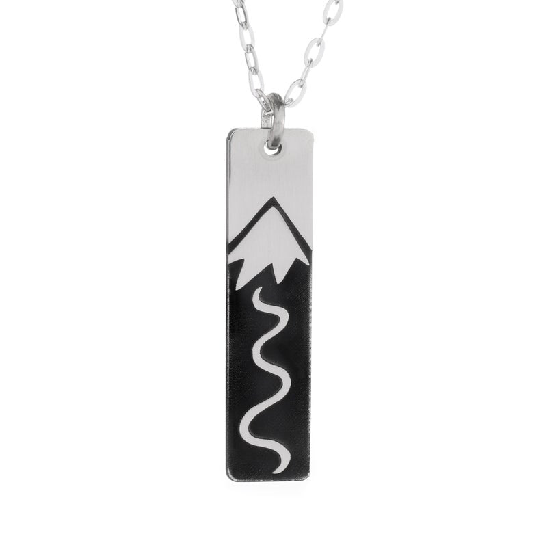 Ski Slopes Skinny Bar Necklace - The Bearded Jeweler
