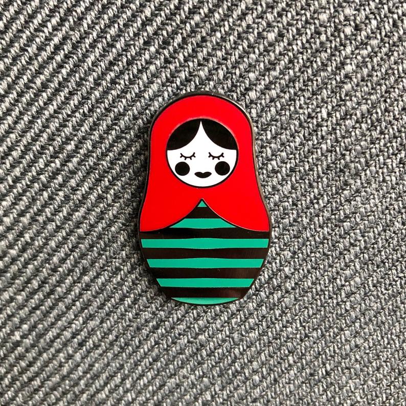 Coco West Illustration Pins