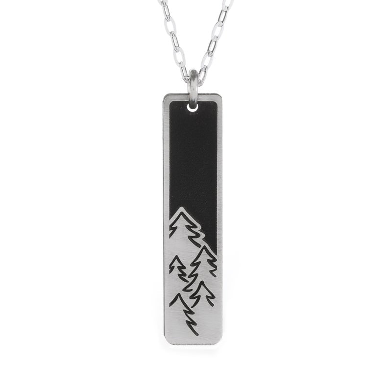 Solid Sterling Silver pendant. Polished finish on the front. Satin finish on the back. Solid Sterling Silver chain.