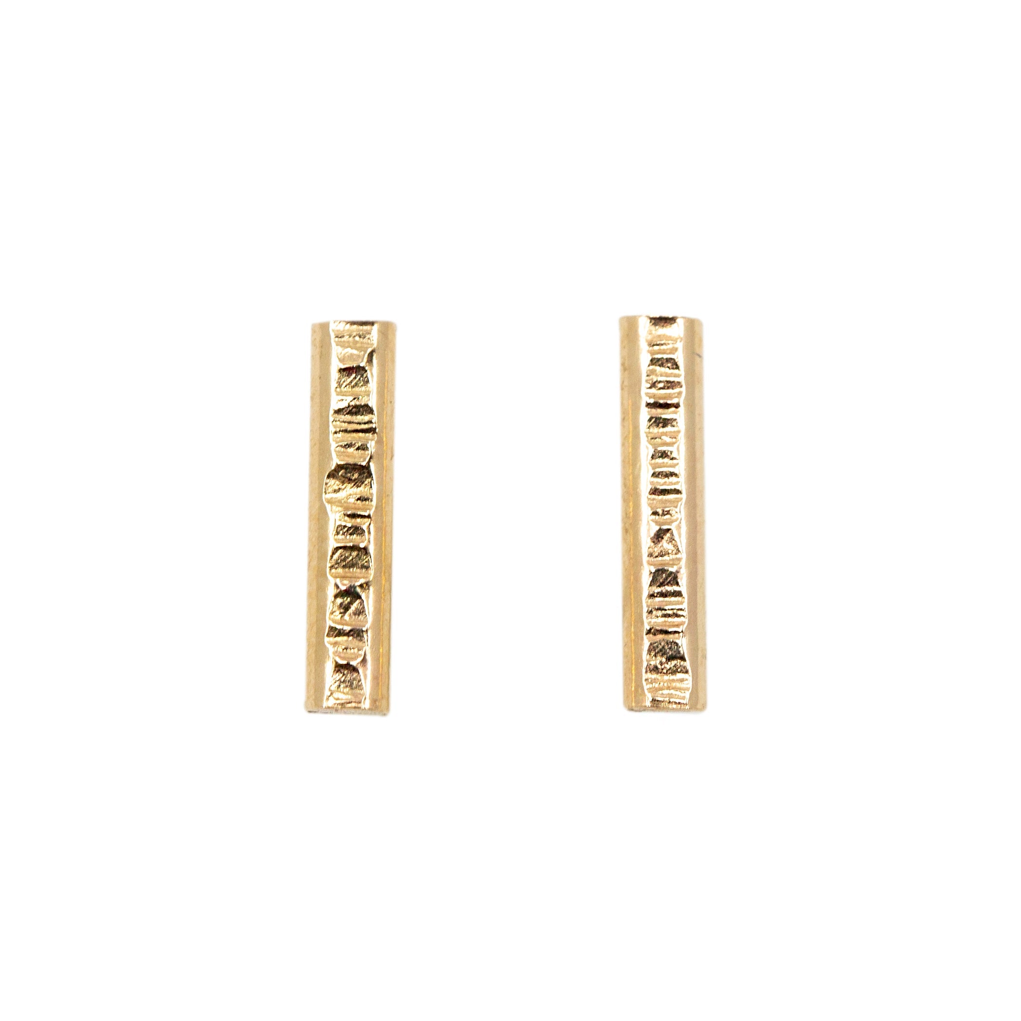 Textured Bar Stud Earrings