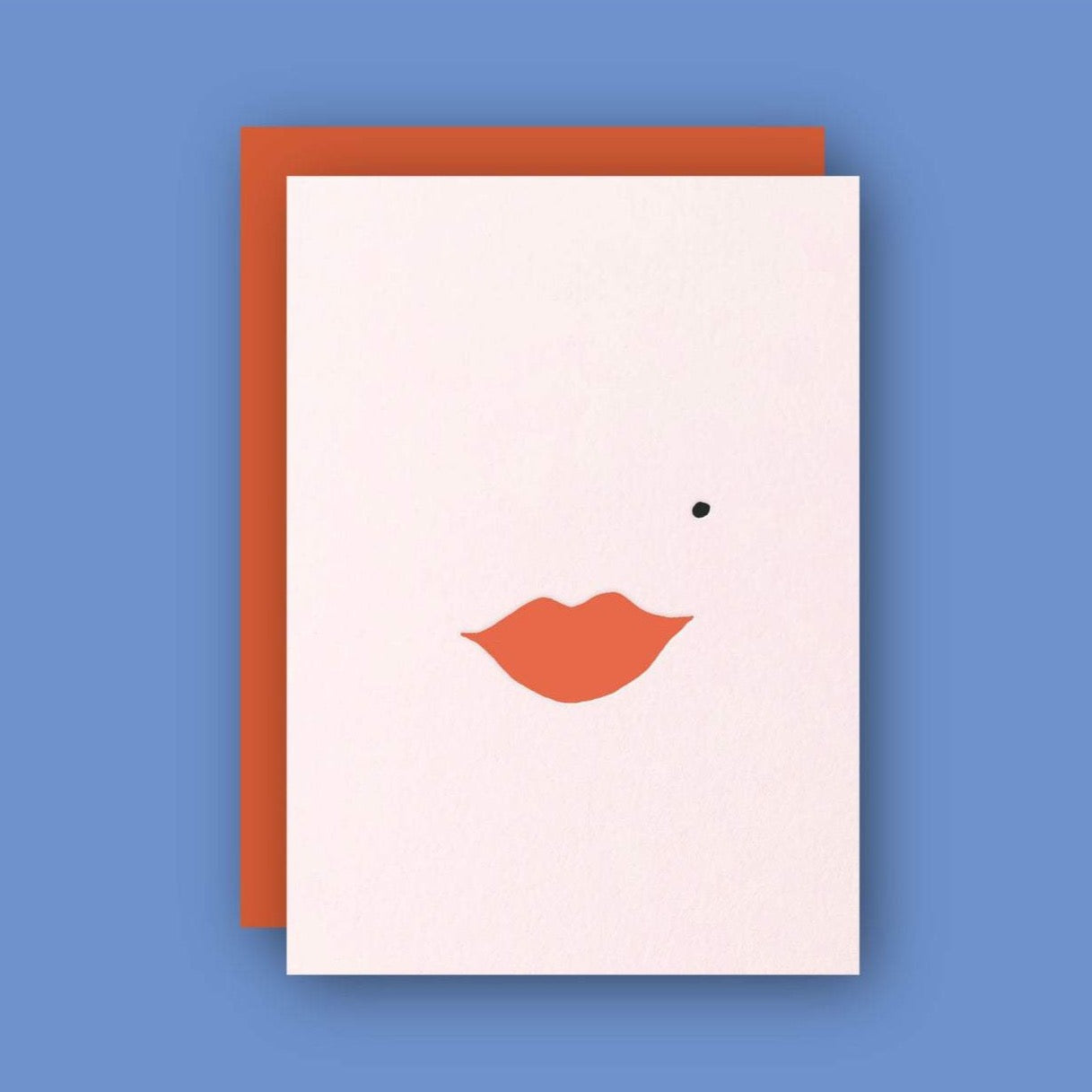 Lips Letterpress Greeting Card