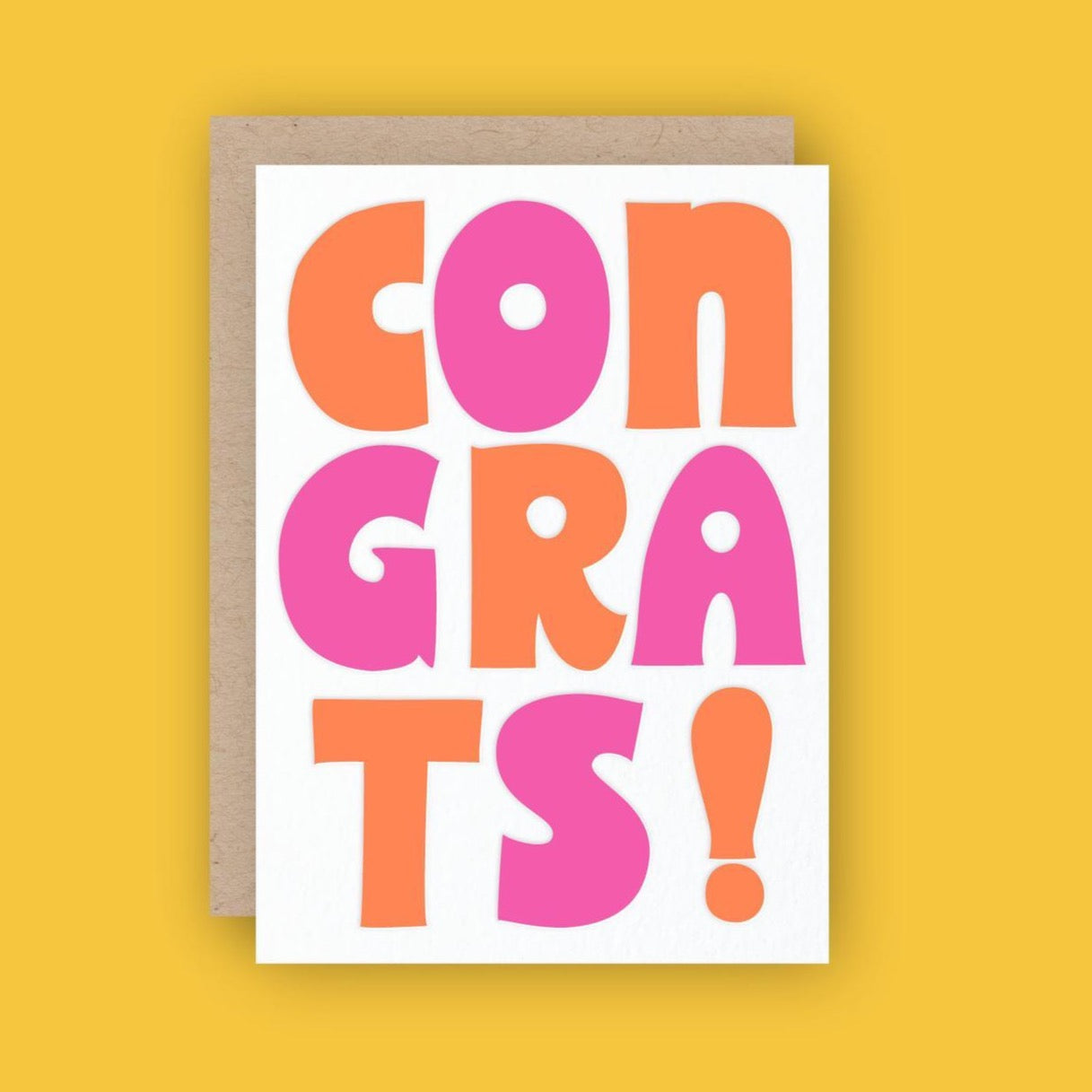 Congrats! Letterpress Greeting Card