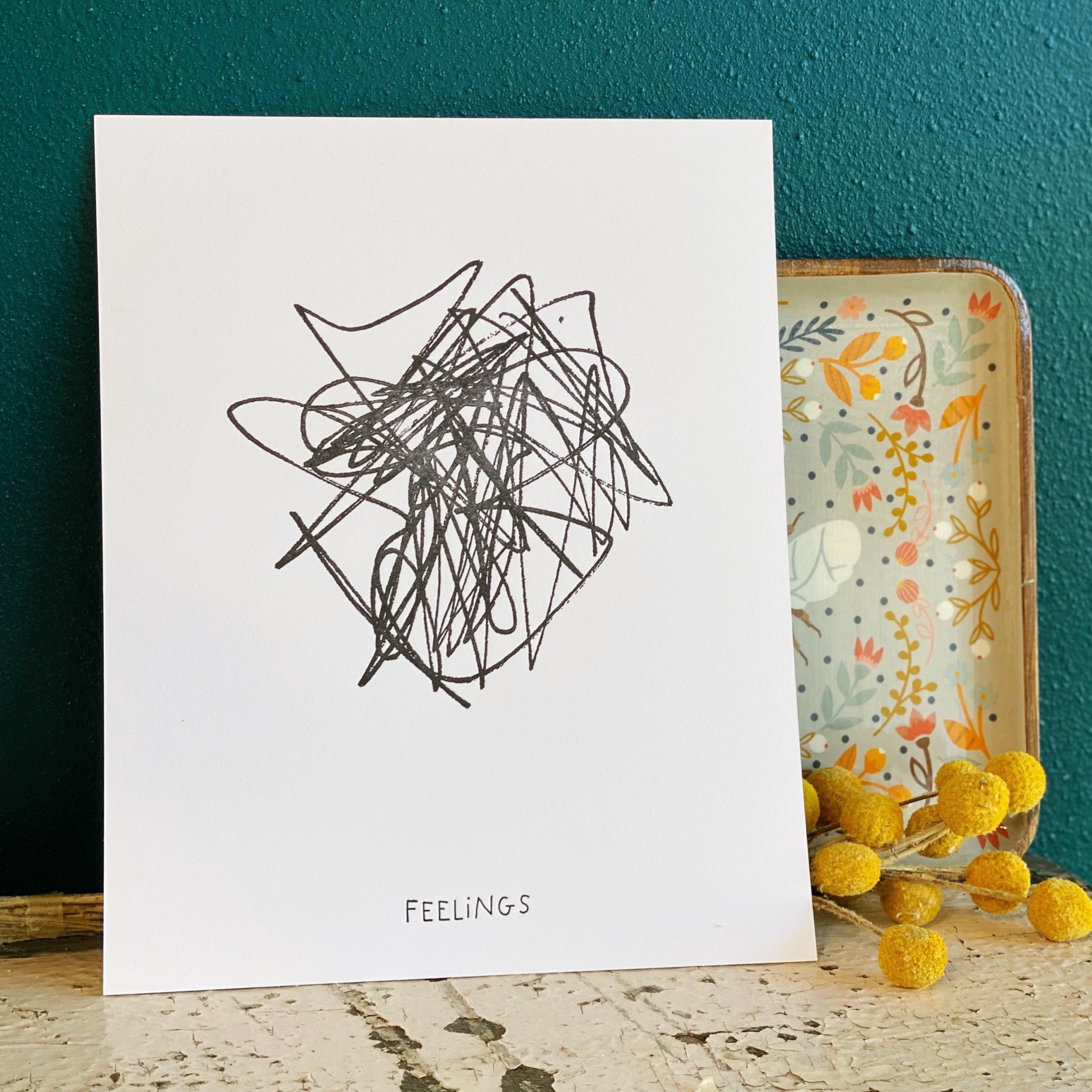 Feelings Letterpress Print