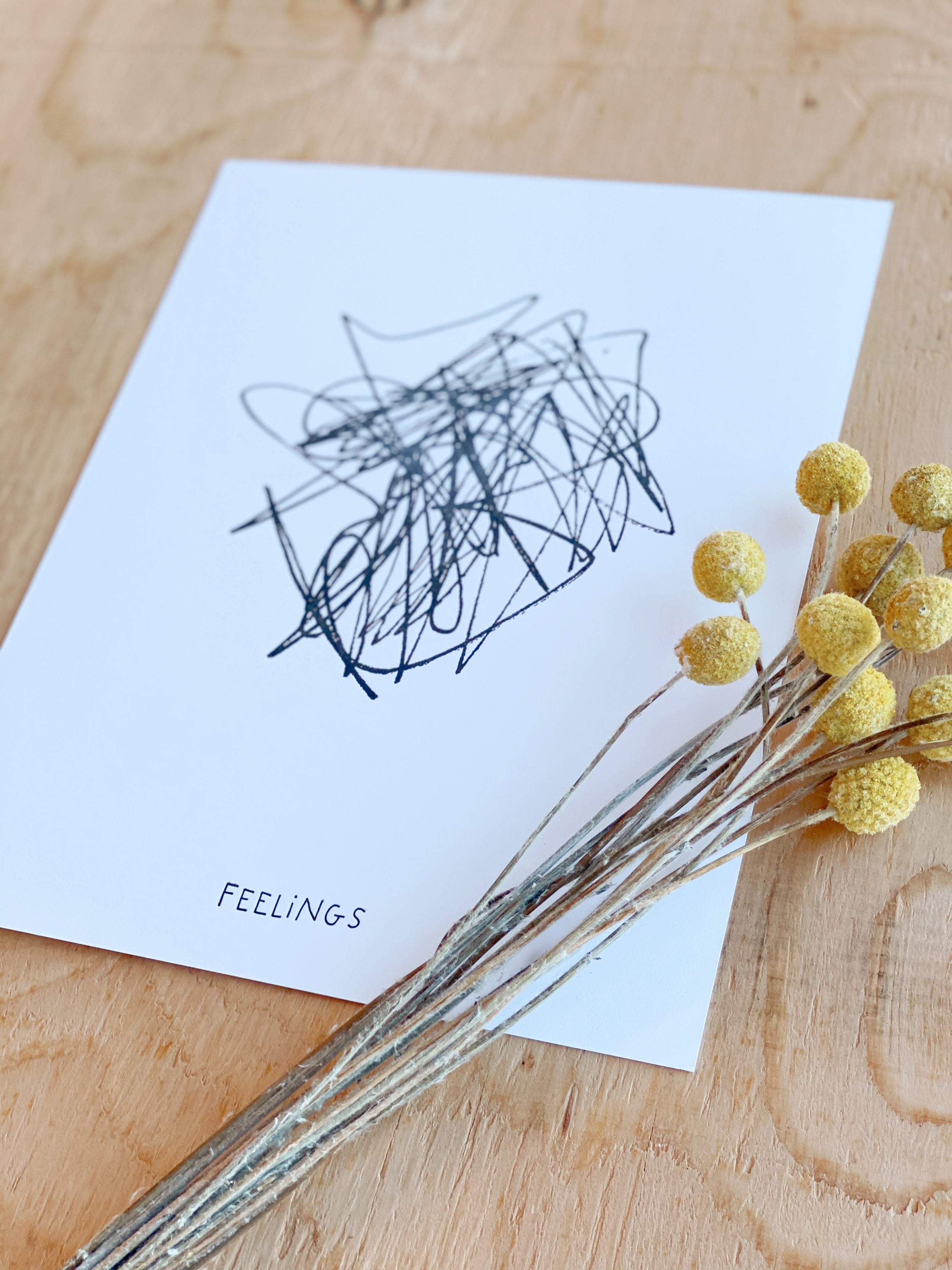 Feelings Letterpress Print