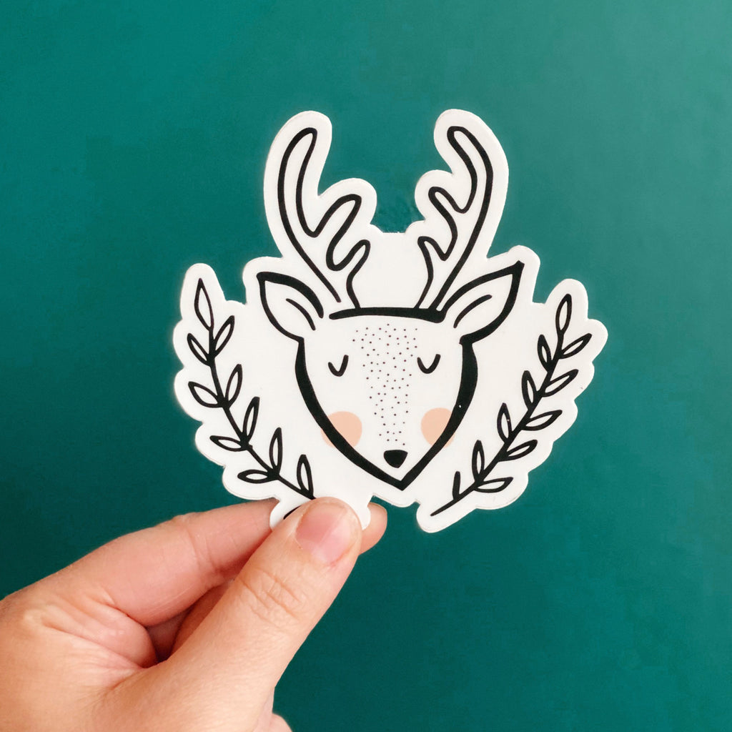 Animal Stickers- Deer Head- Approximately 2.5"- 4"