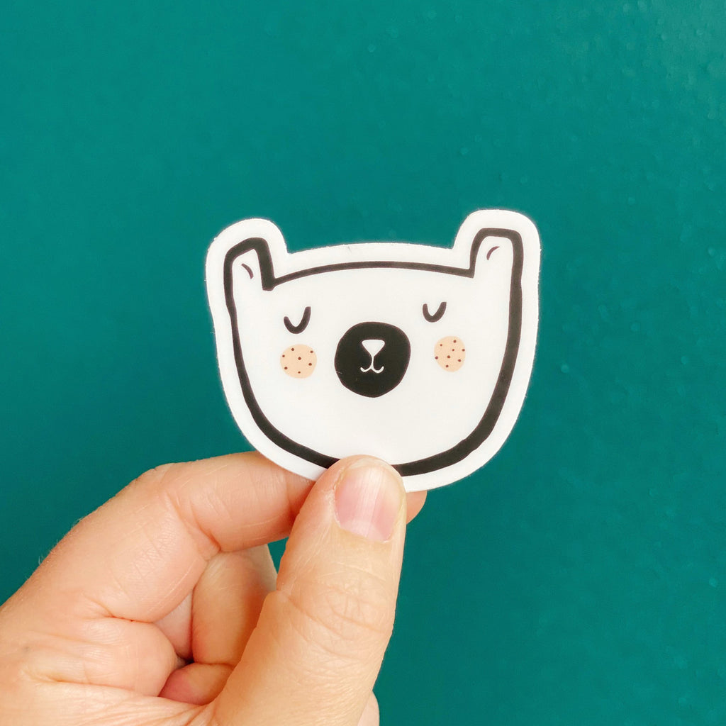 Animal Stickers- Bear Head- Approximately 2.5"- 4"