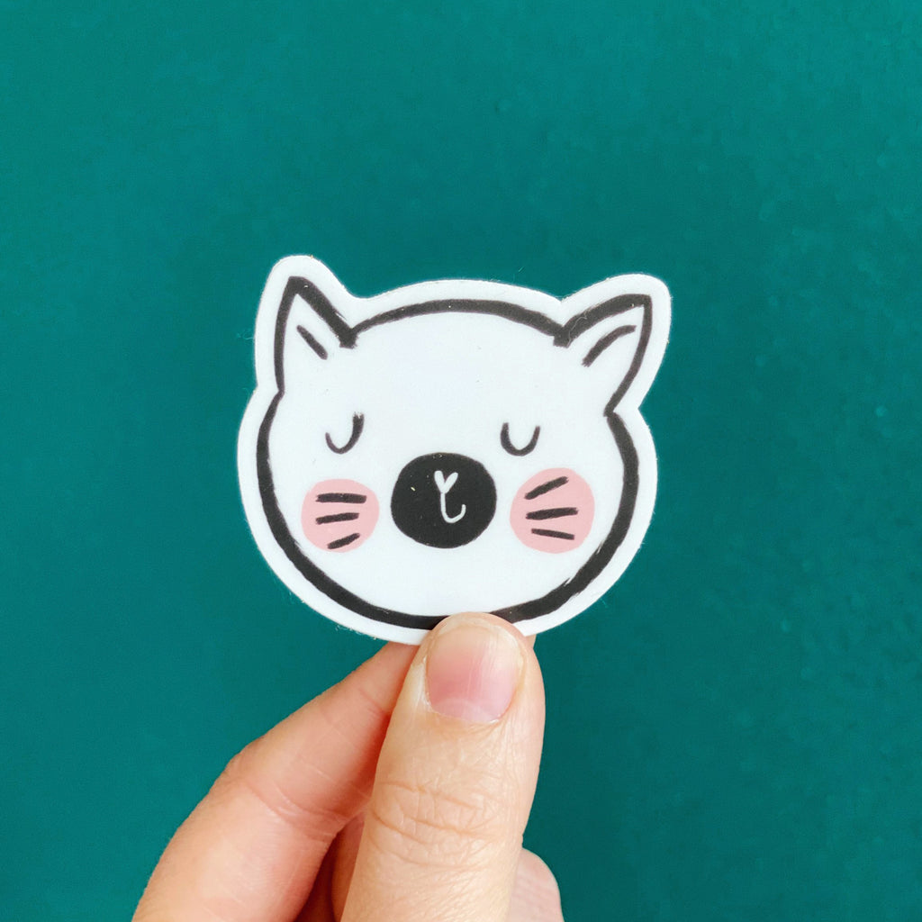 Animal Stickers- Cat Head- Approximately 2.5"- 4"