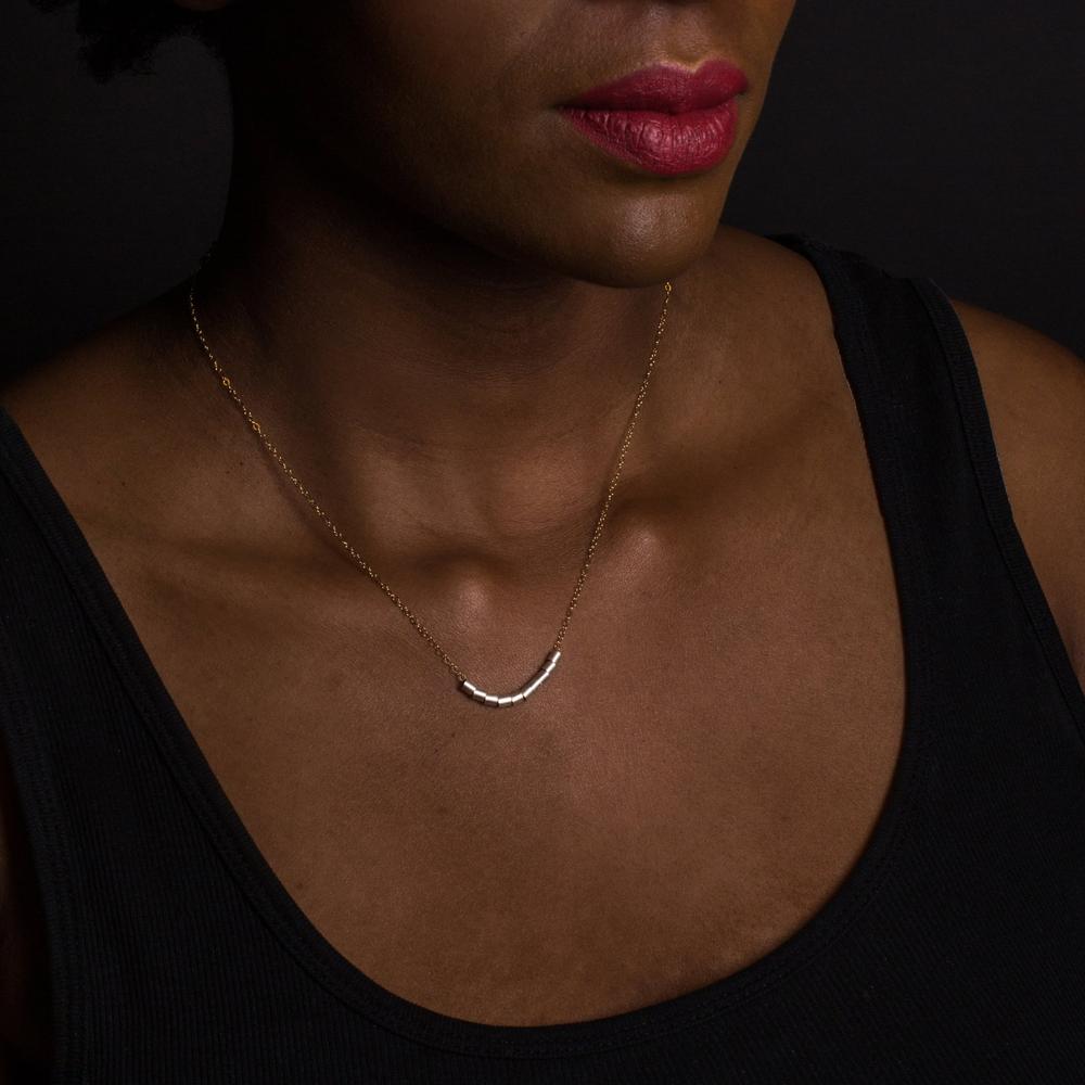 Silver Strung Necklace