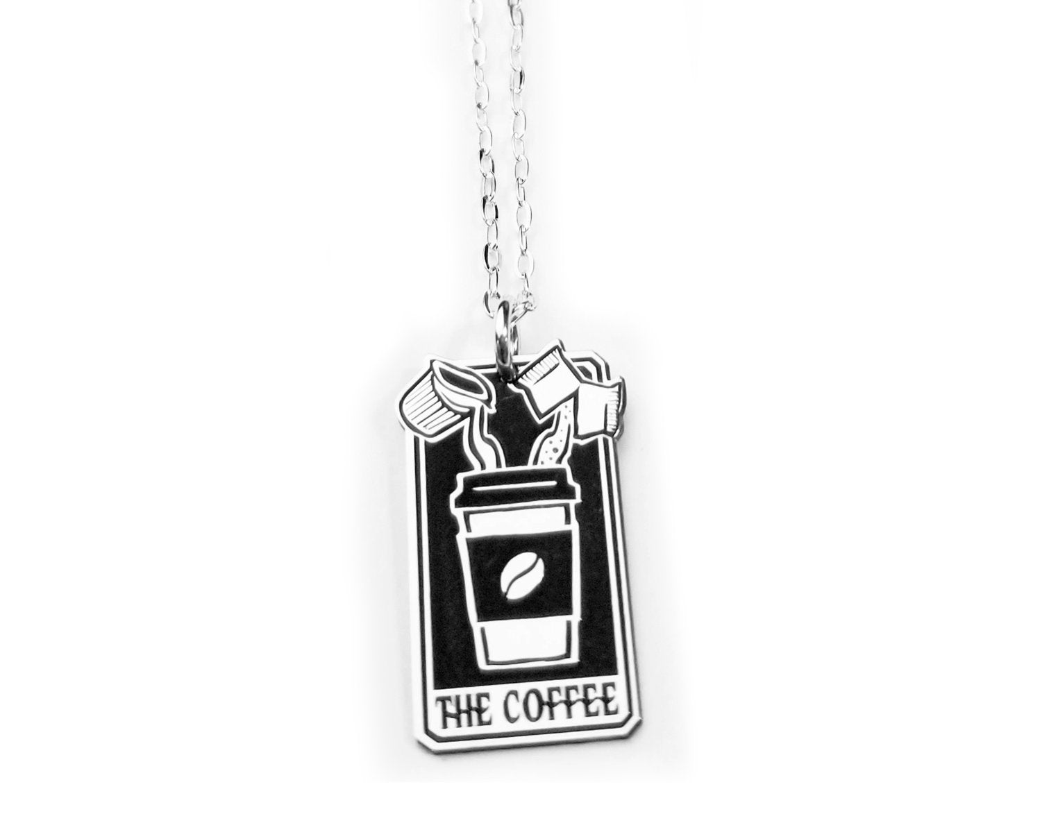 The Coffee Tarot Card Necklace