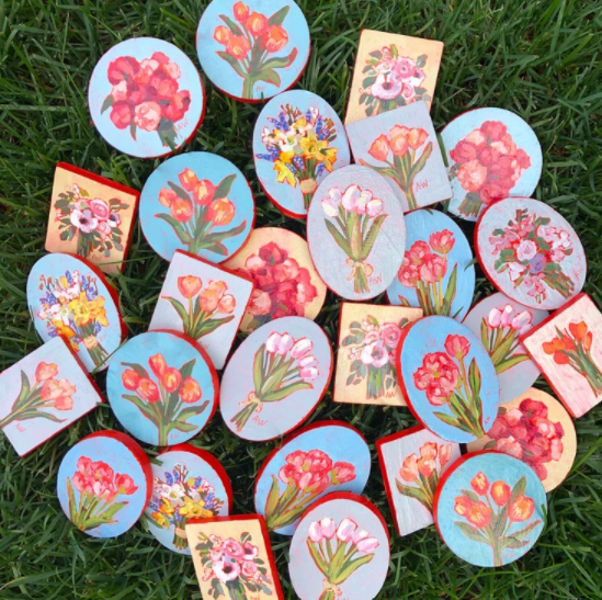 Tiny Original Oil Paintings - Annalee Woods