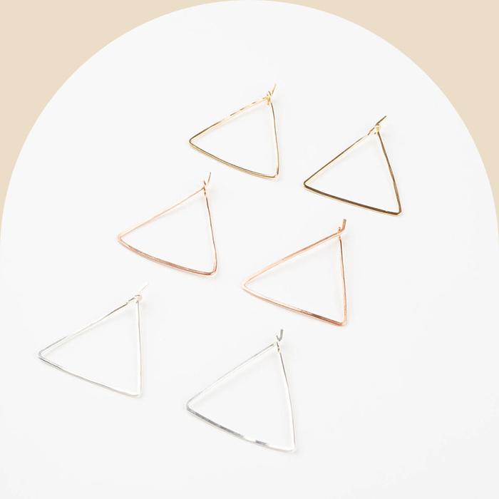 Triangle Hoop Earring