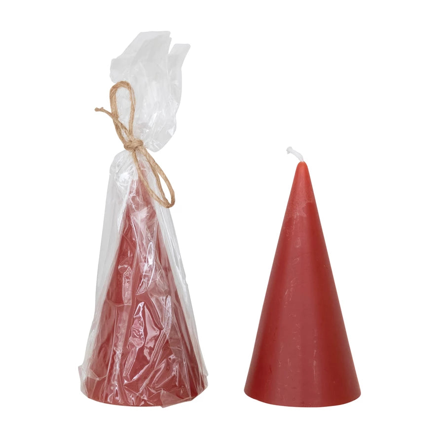 Unscented Tree Shaped Candle - Holly Berry Color
