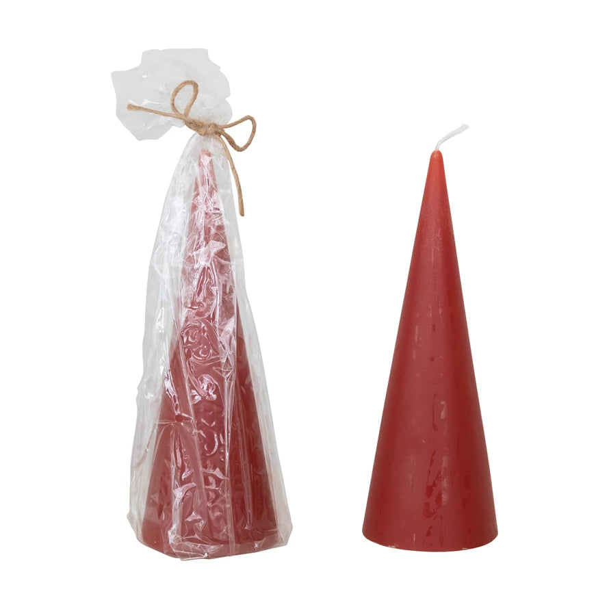 Unscented Tree Shaped Candle - Holly Berry Color